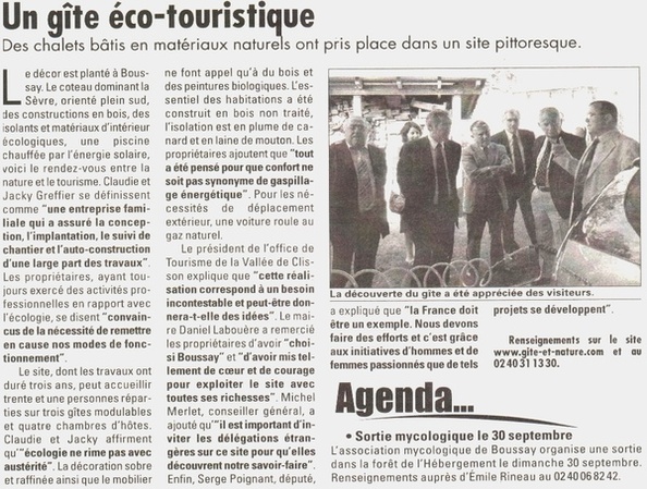 Un g�te �co-touristique.