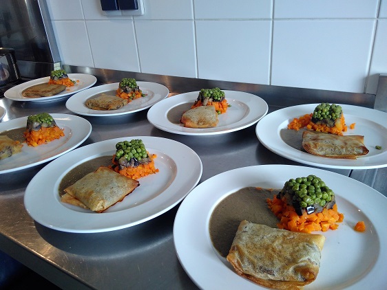 Croustillant d'minc de canard confit