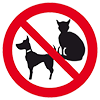 Les animaux ne sont pas autorisés sur le site.