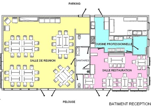 Plan du btiment runion Gite et Nature.